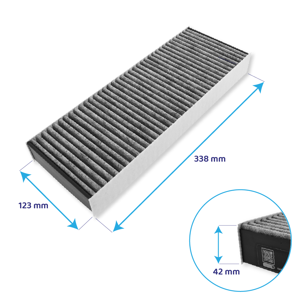 Aktivkohlefilter-Set BAKFS geeignet für Bora Basic, BHU / BIU / BFIU / GP4, 2 Stück (Anti-Fischgeruch)