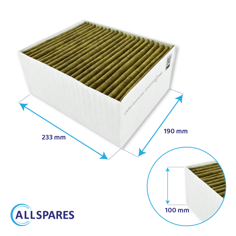 CleanAir Plus Aktivkohlefilter geeignet für Siemens / Bosch 11033934 / 11017314