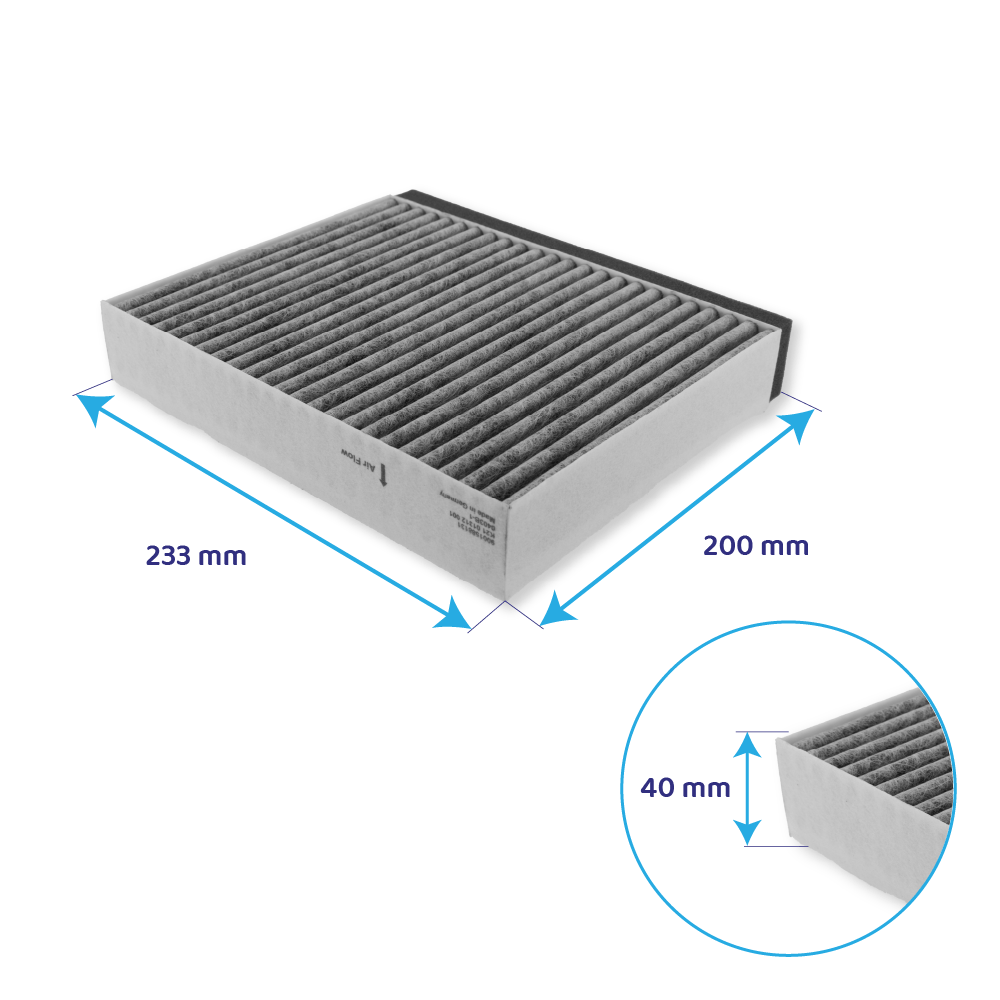 Bosch CleanAir Aktivkohlefilter 17006595 / DZZ1CX1B4