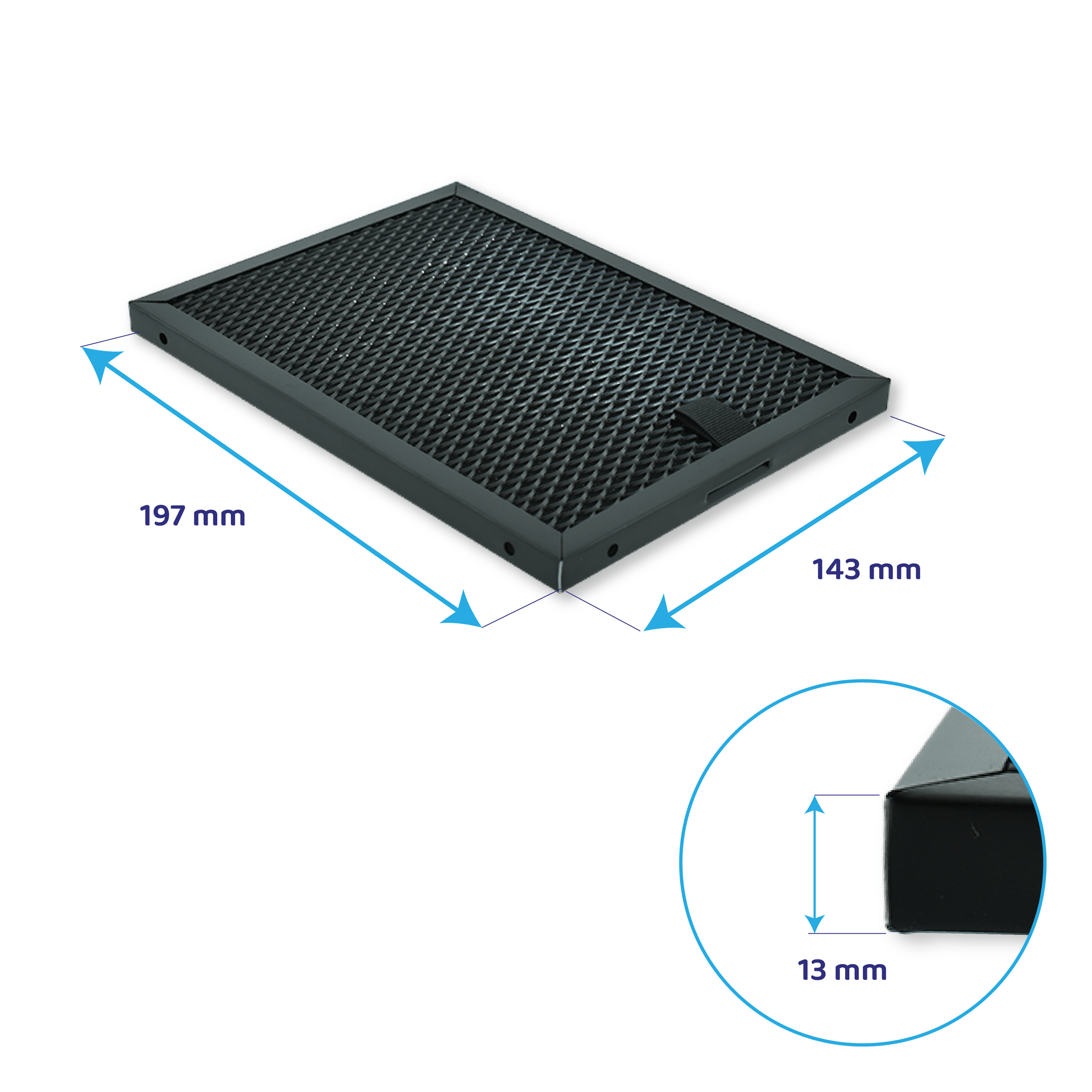 AEG Regenerierbarer Aktivkohlefilter 197x143mm 140237131010