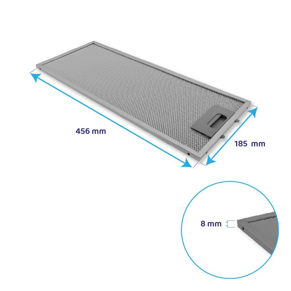 Aktivkohlefilter (4St.) und Metall-Fettfilter (2St.) geeinigt für Essential B EHT601/601S