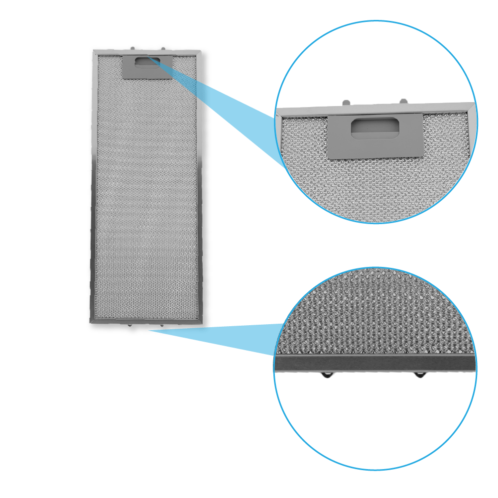 Aktivkohlefilter (4St.) und Metall-Fettfilter (2St.) geeinigt für Essential B EHT601/601S
