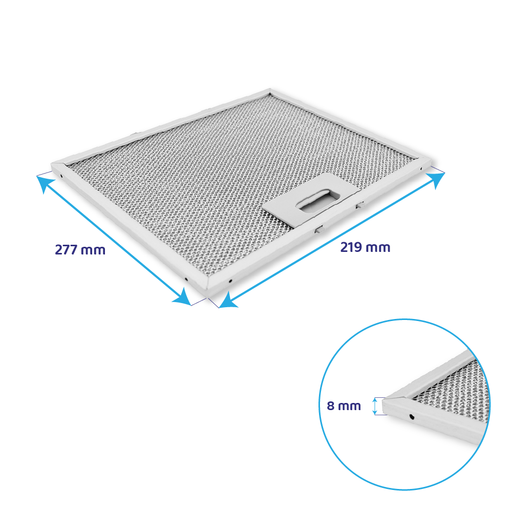 Hotpoint-Ariston Metall-Fettfilter 275x217x8mm 481248058332