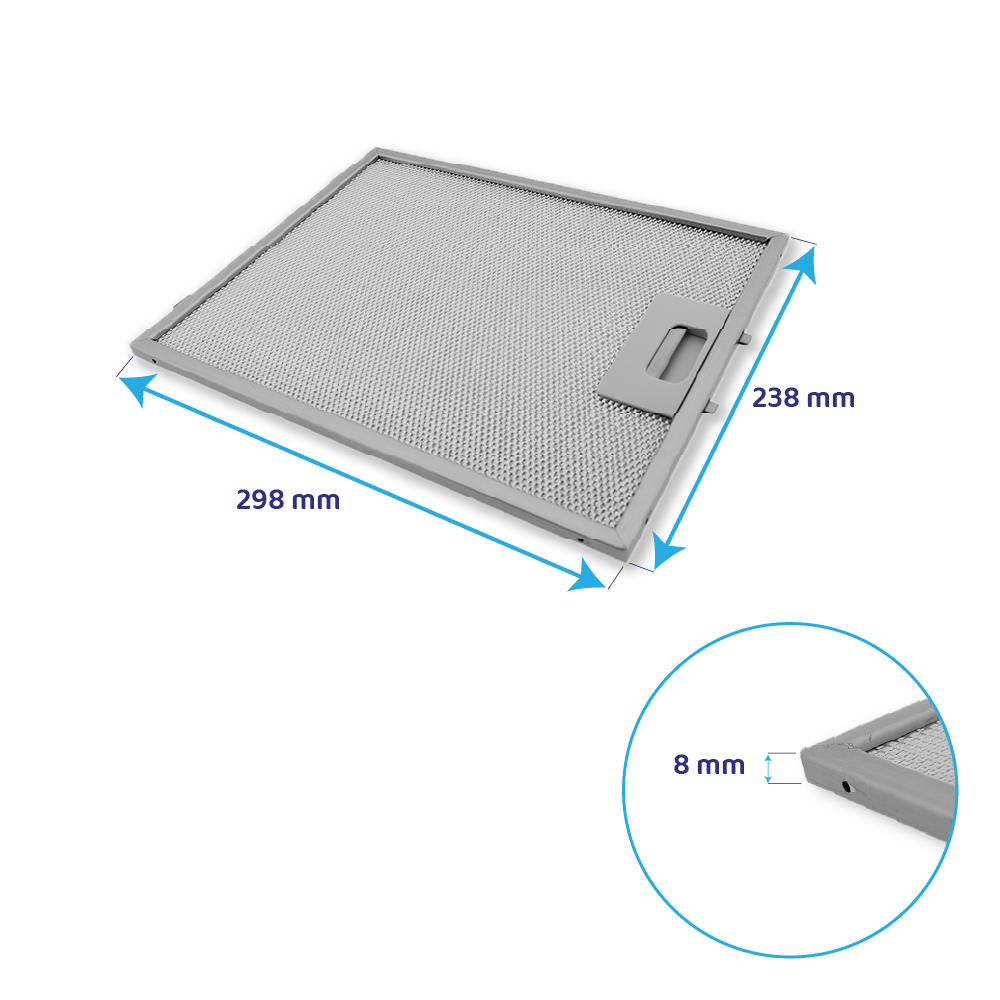 Hudson Metall-Fettfilter 298x238mm 4055468278