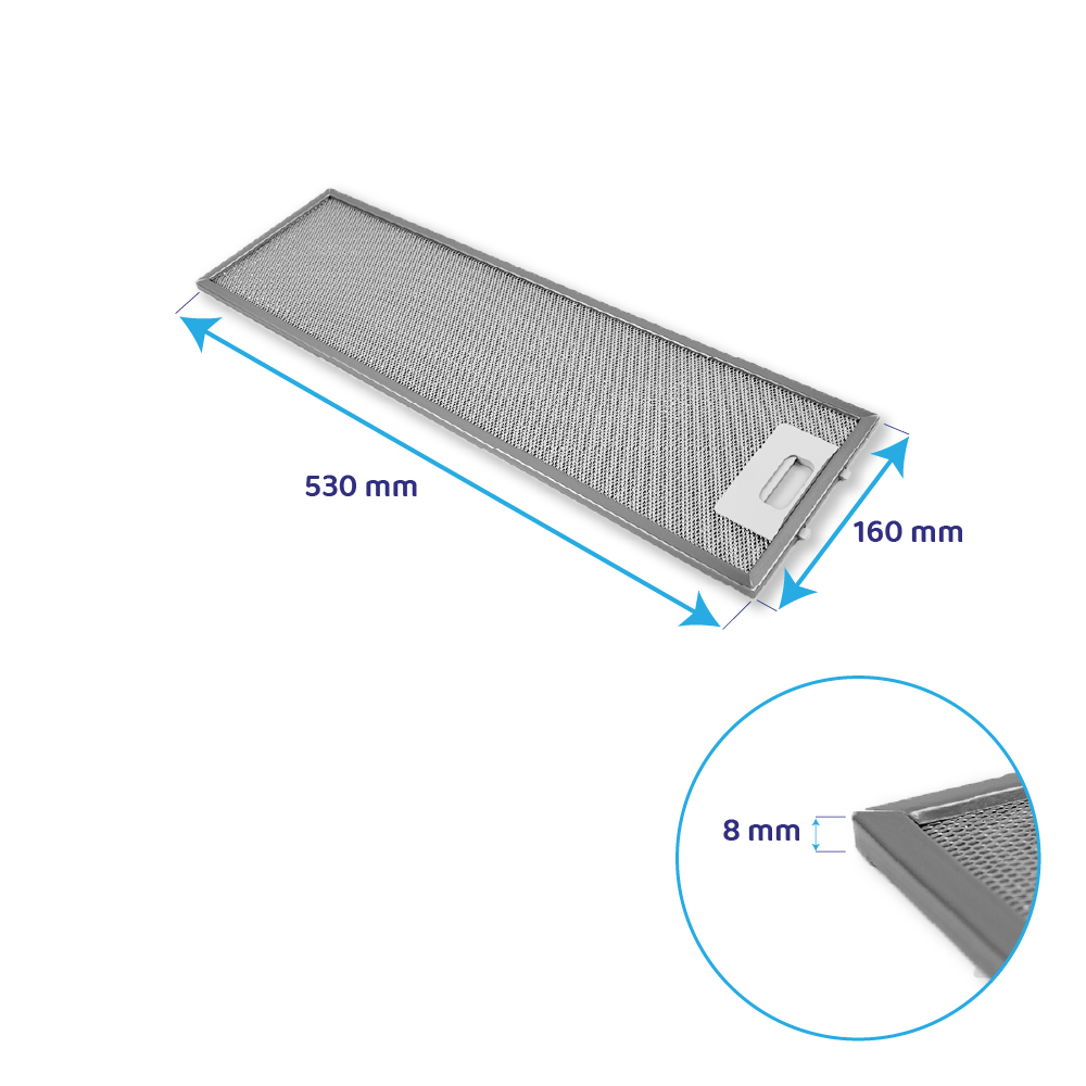 Electrolux Metall-Fettfilter 530x160x8mm 50289526001